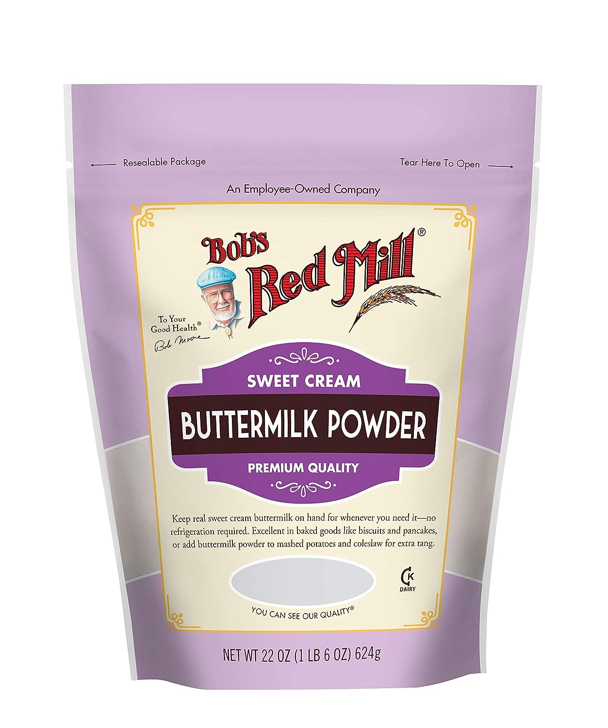 Bob's Red Mill Sweet Cream Buttermilk Milk Powder, 22 Oz - Image 2